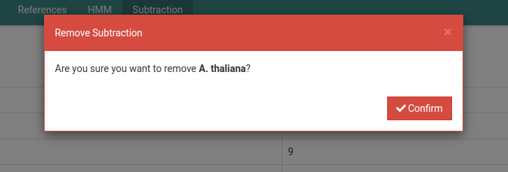 Confirm Deletion of Subtraction