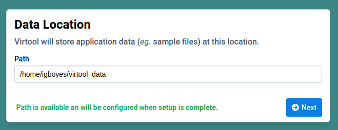 Data path configuration successfull