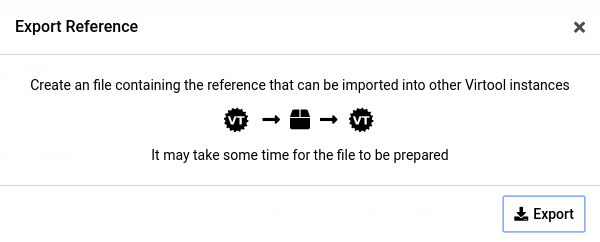 Export dialog