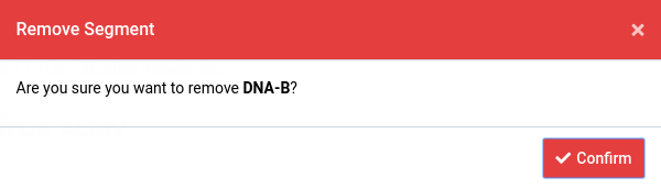 Confirm removal of segment