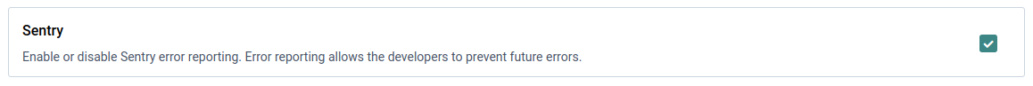 Sentry option checked