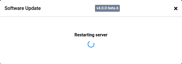 Restarting Virtool after update
